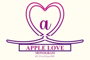 Apple Love Monogram Font Download