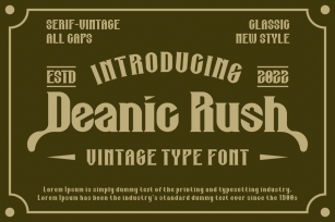Deanic Rush Font Font Download