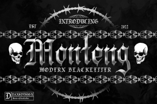 Monteng Modern Blackletter Font Font Download