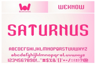 SATURNUS Font Download