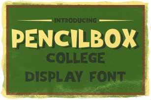 Pencil Box 6 t-shirt designs Font Download