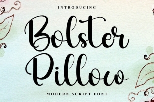 Bolster Pillow Font Download