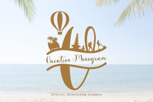 Vacation Monogram Font Download