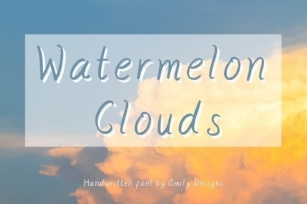 Watermelon Clouds Font Download