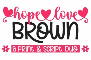 Hope Love Brown Duo Font Download