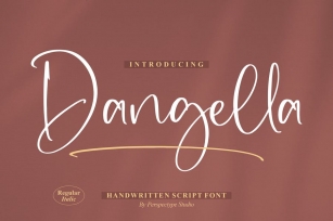Dangella Handwritten Script Font Font Download