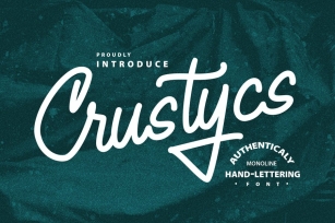 Crustycs | Monoline Hand-Lettering Font Font Download