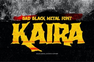 KAIRA - Bad Black Metal Font Font Download