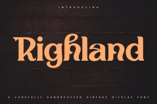 Righlan | Carefully Handcrafted Vintage Display Font Download