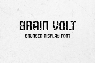 Brain volt - Grunged display font Font Download