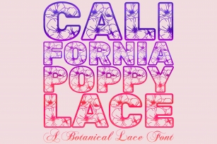 California Poppy Lace Font Download