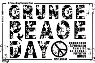Grunge Peace Day Font Download