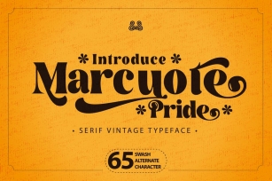 Marcuote Pride - Serif Vintage Typeface Font Download