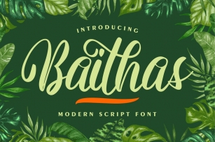 Baithas | Modern Script Font Font Download