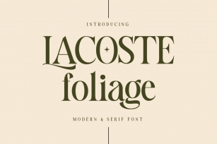 LACOSTE foliage Font Download
