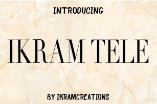 Ikram Tele Font Download