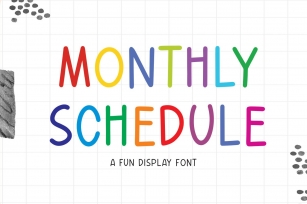 Monthly Schedule Font Download