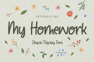 My Homework - Simple Display Font Font Download
