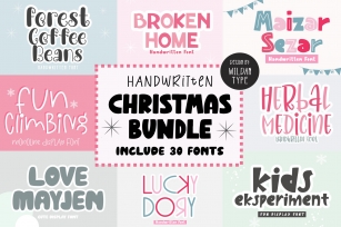 Handwritten Christmas Bundle Font Download