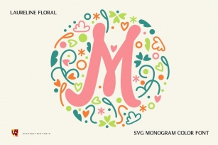 Laureline Floral Monogram Font Download