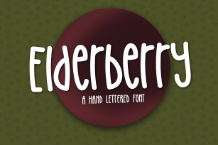 Elderberry a Hand Lettered Font Download