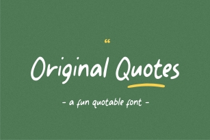 Original Quotes Fun Quotable Font Download