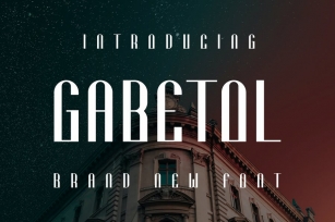 Gabetol Font Font Download