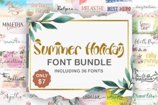 Summer Holiday Bundle Font Download