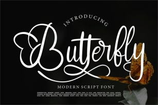Butterfly | Modern Script Font Font Download