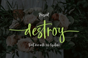 Destroy Duo With 100 Ligature Font Download