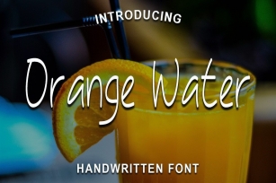 Orange Water Font Download
