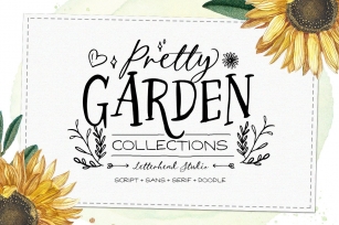 Pretty Garden Trio with Doodle Font Download