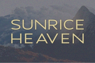 Sunrice Heaven Font Download