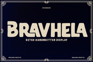 Bravhela Handwritten Display Font Font Download