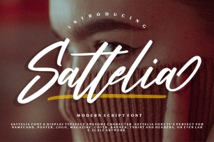 Sattelia | Modern Script Font Font Download