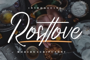 Rosttove | Modern Script Font Font Download