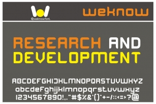 Research and Development Font Download