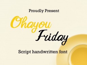 Ohayou Friday Font Download