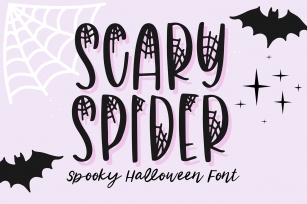 SCARY SPIDER Brush Halloween Font Download