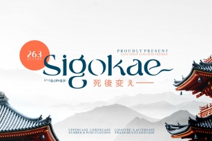 Sigokae Sans Serif Japanese Themed Font Download