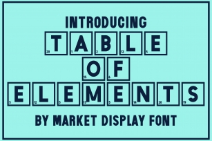Table of Elements Font Download