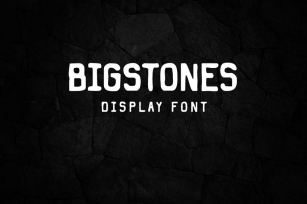 Bigstones - Display font Font Download