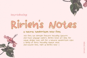 Ririen's Notes Font Download