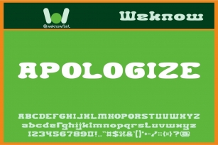 Apologize Font Download