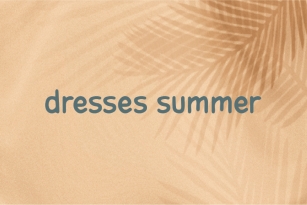Dresses Summer Font Download