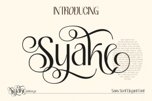 Syake Elegant Sans Serif Font Font Download