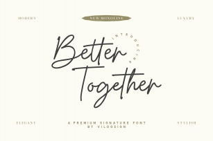 Better Together a Monoline Signature Script Font Download