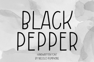 Black Pepper Font Download