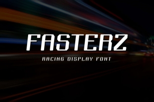 Fasterz - Racing display font Font Download
