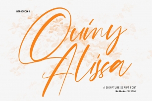 Quiny Alissa Signature Script Font Download